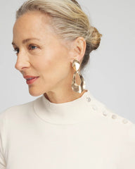 Chico's Ella Mockneck Sweater ENGLISH CREAM