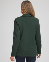 Chico's Single-Breasted Sweater Blazer DARKEST SPRUCE