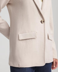 Chico's Single-Breasted Sweater Blazer SMOKEY TAUPE