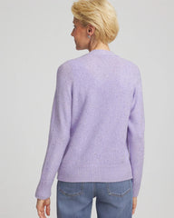 Chico's Shine Boyfriend Cardigan LILAC MIST