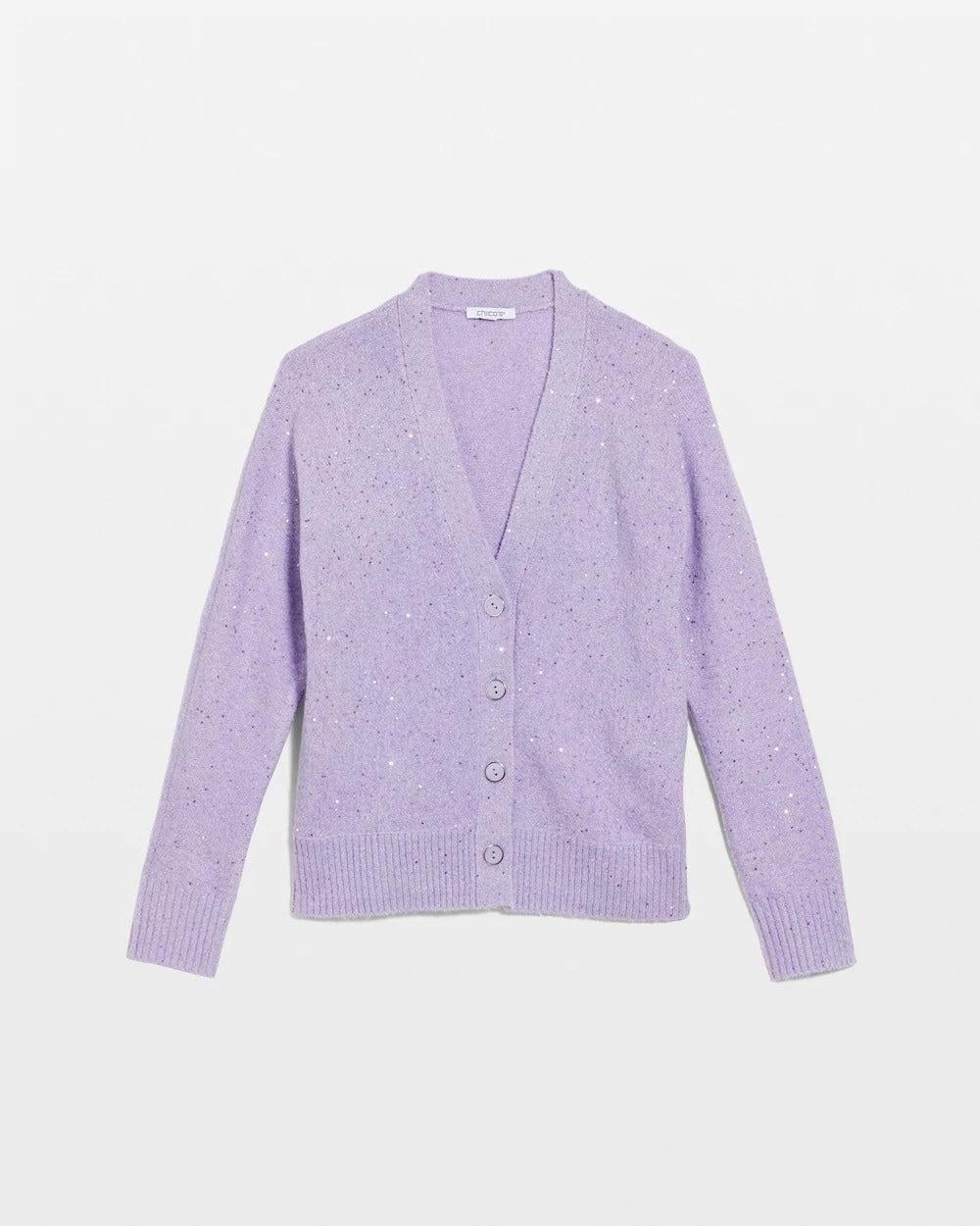 Chico's Shine Boyfriend Cardigan LILAC MIST