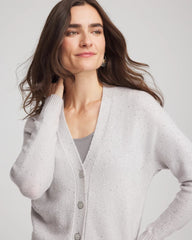 Chico's Shine Boyfriend Cardigan DOVE GRAY