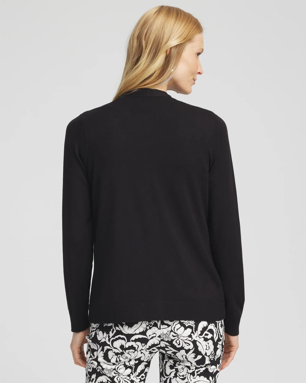 Chico's Ella Long-Sleeve Cardigan BLACK