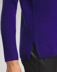 Chico's Cowlneck Cashmere Pullover Tunic COBALT