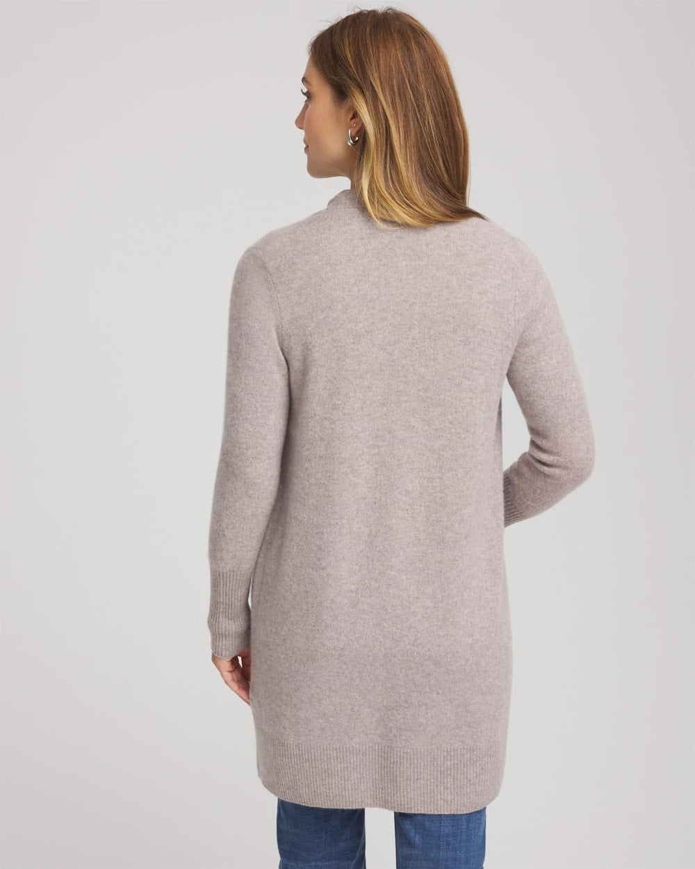 Chico's Cashmere Duster Cardigan TAUPE HEATHER