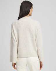 Chico's Cashmere Mockneck Sweater LIGHT GRAY