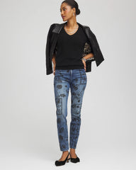 Chico's Relaxed V-Neck Cashmere Sweater BLACK