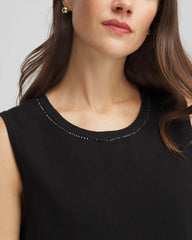 Chico's Zenergy® Luxe Diamante Tank BLACK