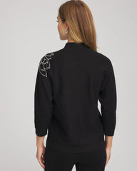Chico's Zenergy® Luxe Intarsia Sweater BLACK