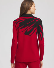 Chico's Zenergy® Luxe Printed Pullover Top CARMINE RED