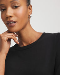 Chico's Ella Classic-Fit Sweater Tee BLACK