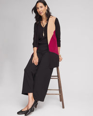Chico's Colorblock Cardigan BLACK