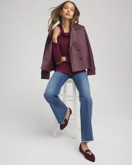 Chico's Cowlneck Long-Sleeved Sweater DEEP CHIANTI