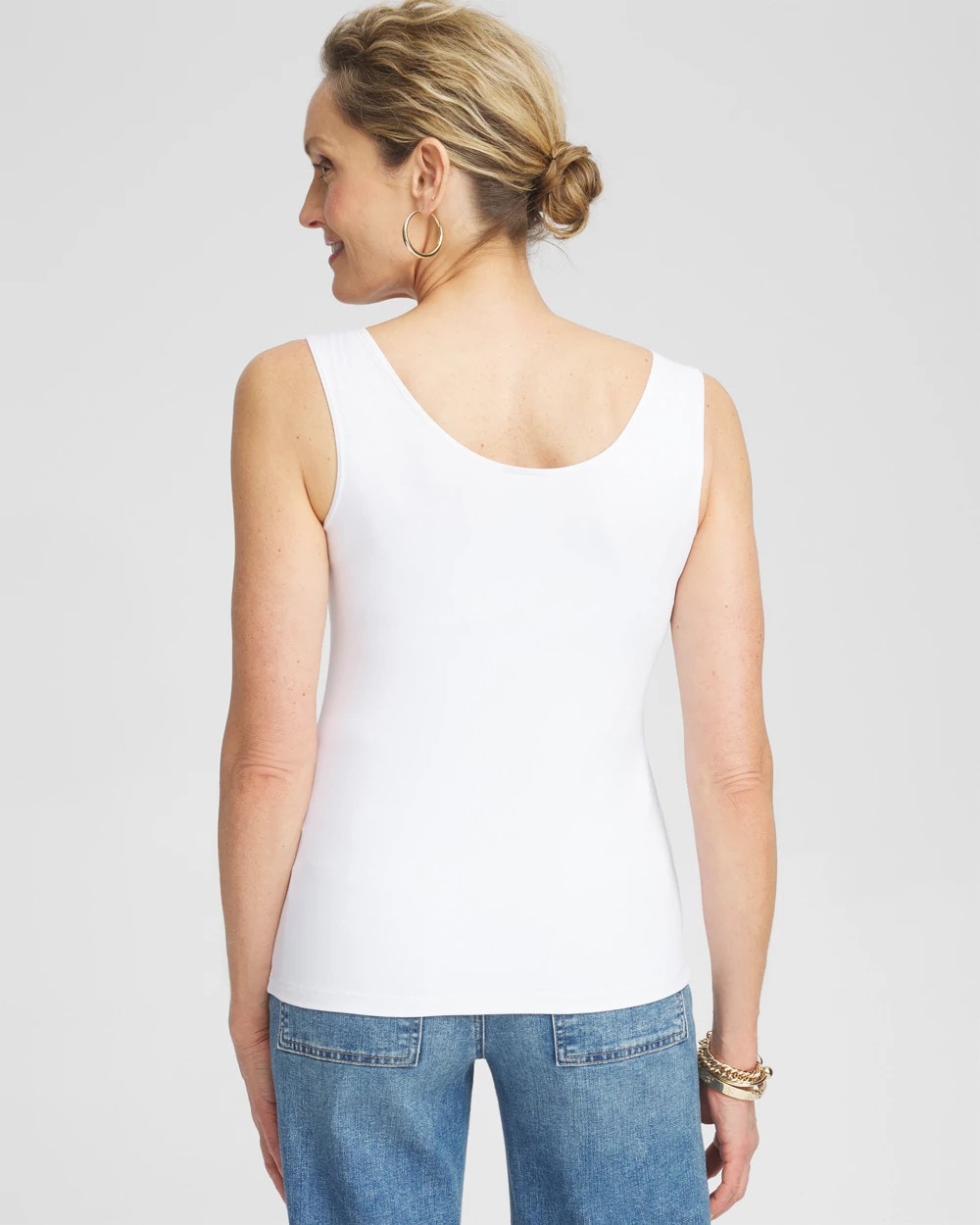 Chico's Microfiber Tank OPTIC WHITE