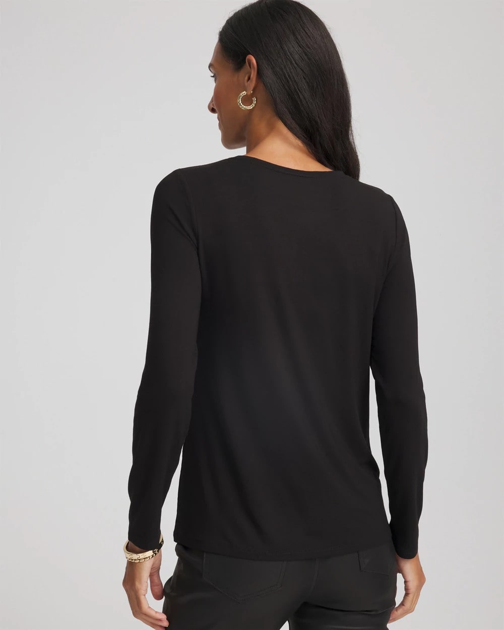 Chico's Touch of Cool™ Layering Tee BLACK