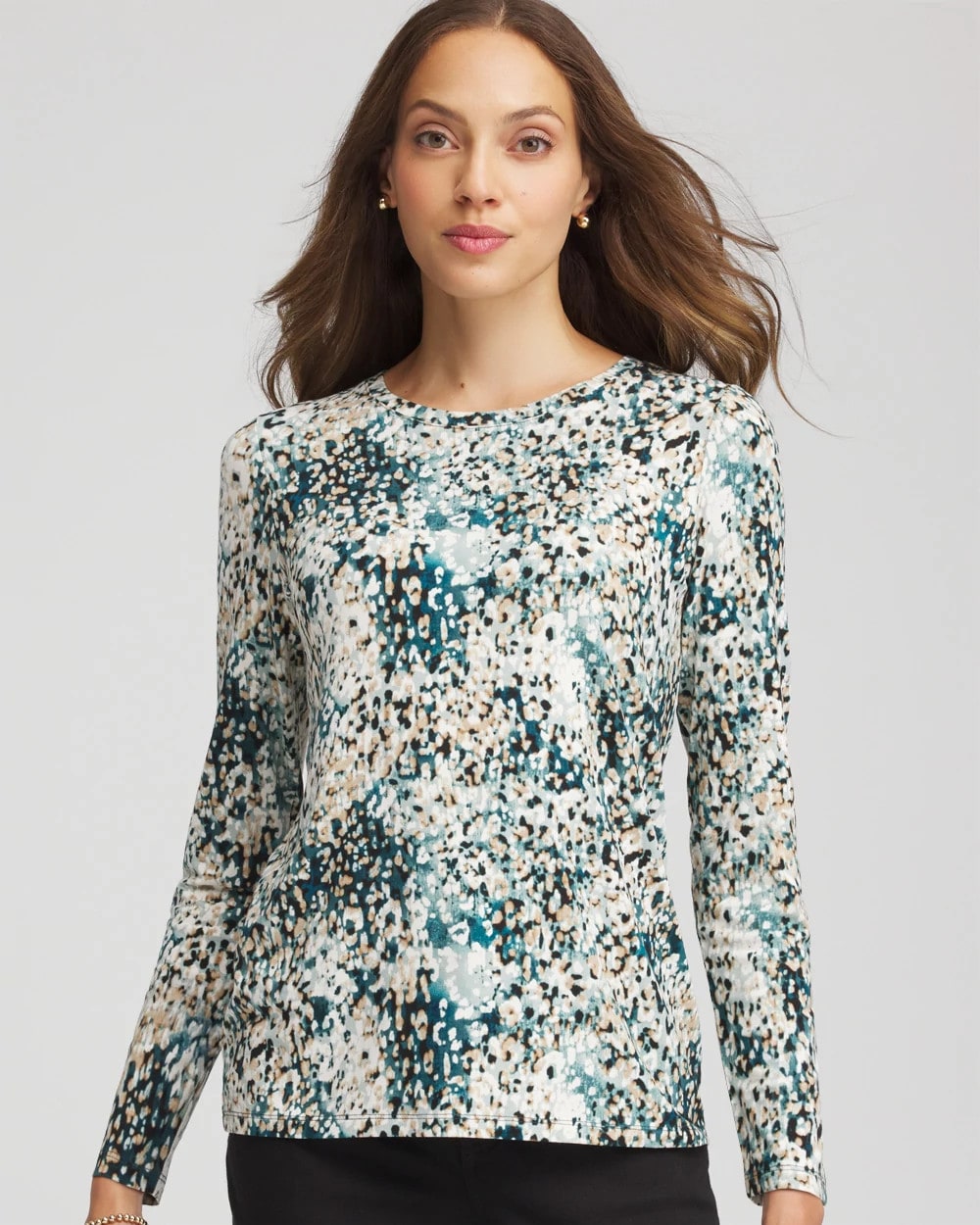 Chico's Touch of Cool™ Layering Tee TEAL SHADOW