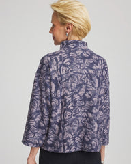 Chico's Animal Cozy Turtleneck INDIGO SKY