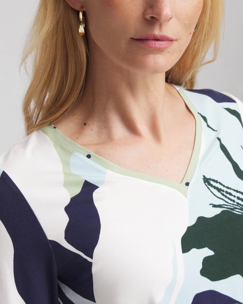 Chico's Sea-Print Touch of Cool™ Layering Tee SAGE MEADOW