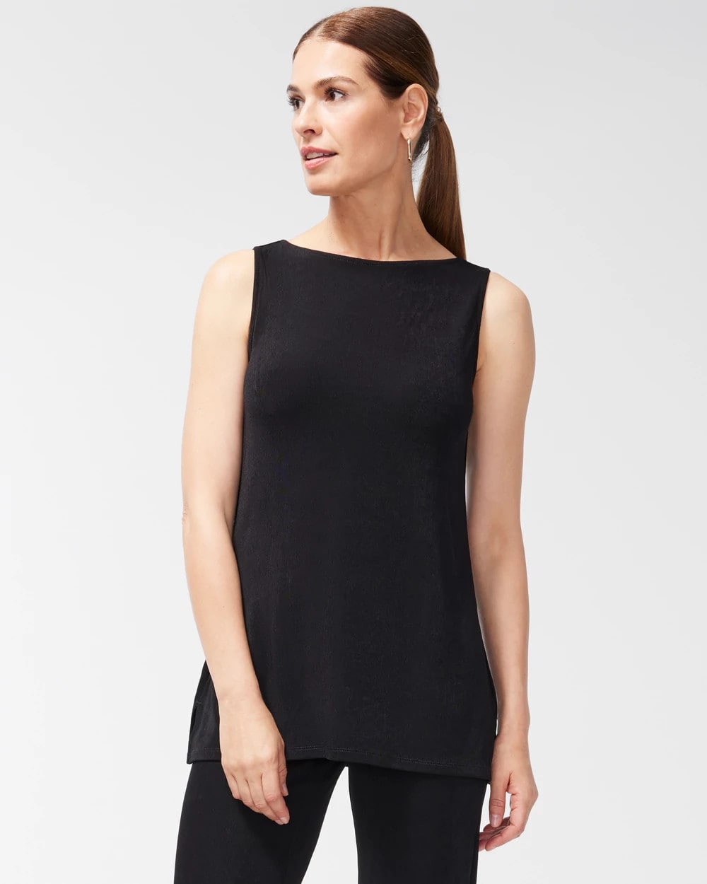 Chico's Travelers™ Classic Side-Slit Tank TRAVELERS BLACK