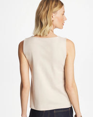 Chico's Jersey Knit Square-Neck Tank PALE SAND