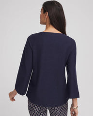 Chico's Denim Soutache Top DENIM