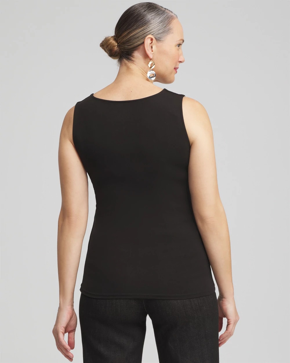 Chico's Contour Cotton™ Square Neck Tank BLACK
