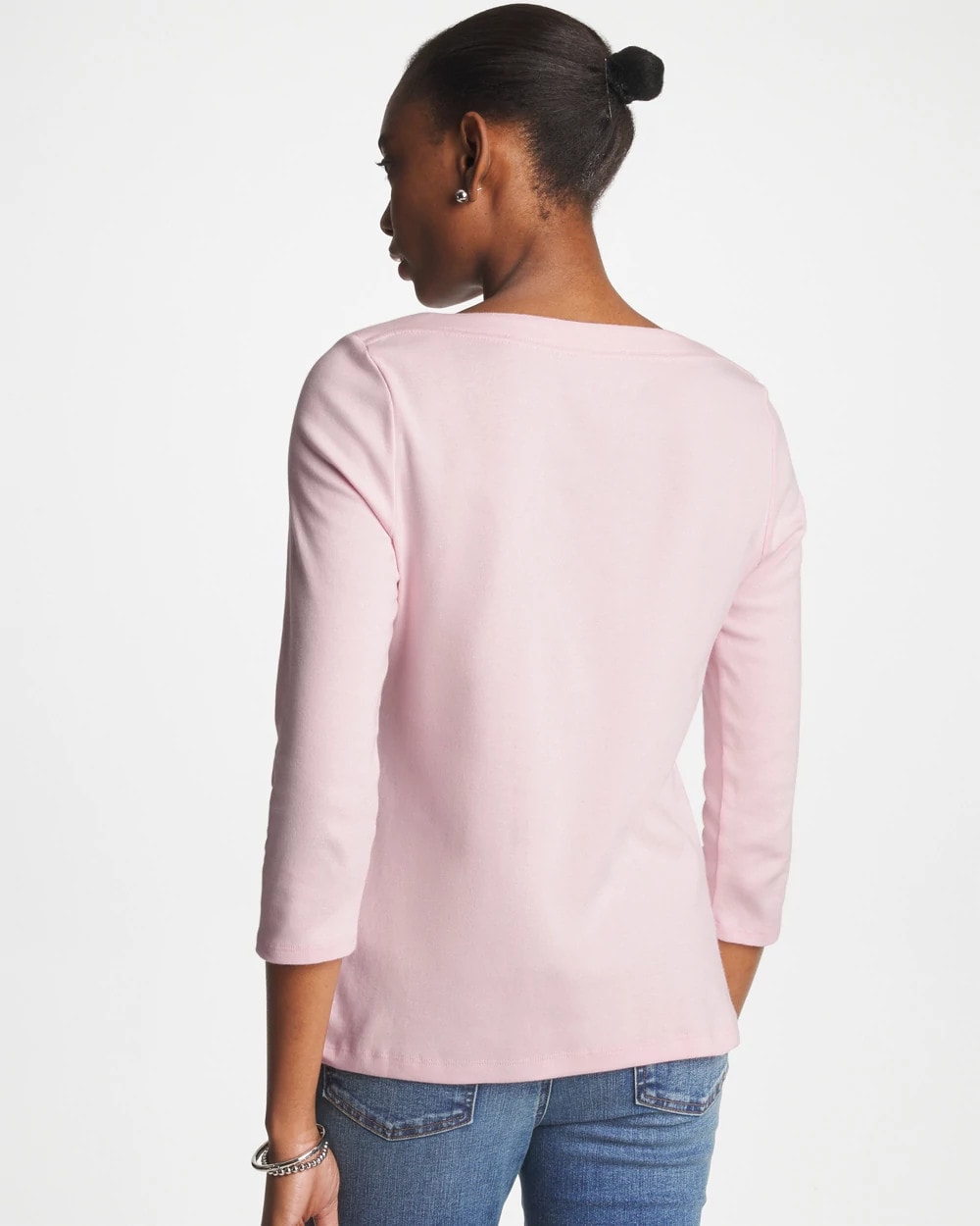 Chico's Pima 3/4 Sleeve Tee SWEET BLOSSOM