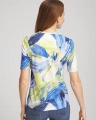 Chico's Slub Short Sleeve Tee ALABASTER