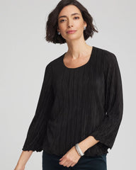 Chico's Bodre Flare Sleeve Top BLACK