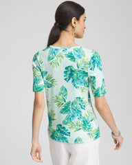 Chico's Pima Short Sleeve Everyday Tee TEAL WATERS