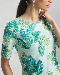 Chico's Pima Short Sleeve Everyday Tee TEAL WATERS