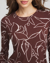 Chico's Floral Touch of Cool™ Layering Tee CACAO