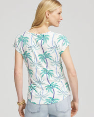 Chico's Cap Sleeve Dolman Tee ALABASTER