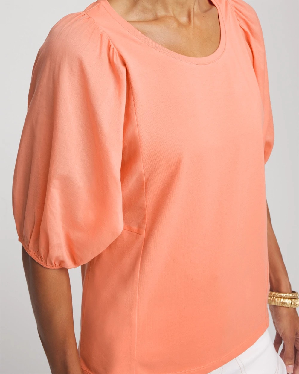 Chico's Dolman Sleeve Knit Top SUNSET PEACH