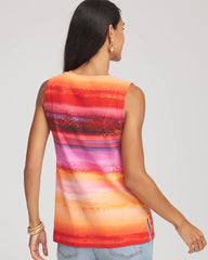Chico's Rio Sunset Sleeveless Tank RED GLOW