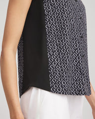 Chico's Zenergy® UPF Geo-Print Shirt BLACK
