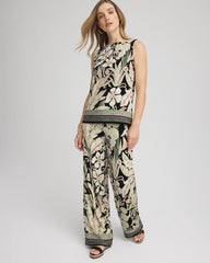 Chico's Travelers™ Island-Motif Side-Slit Tank SALTED LIME