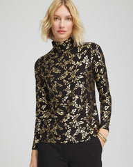 Chico's Touch of Cool™ Mockneck Layering Tee BLACK