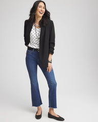 Chico's Polka-Dot Slub Scoop-Neck Tee ALABASTER