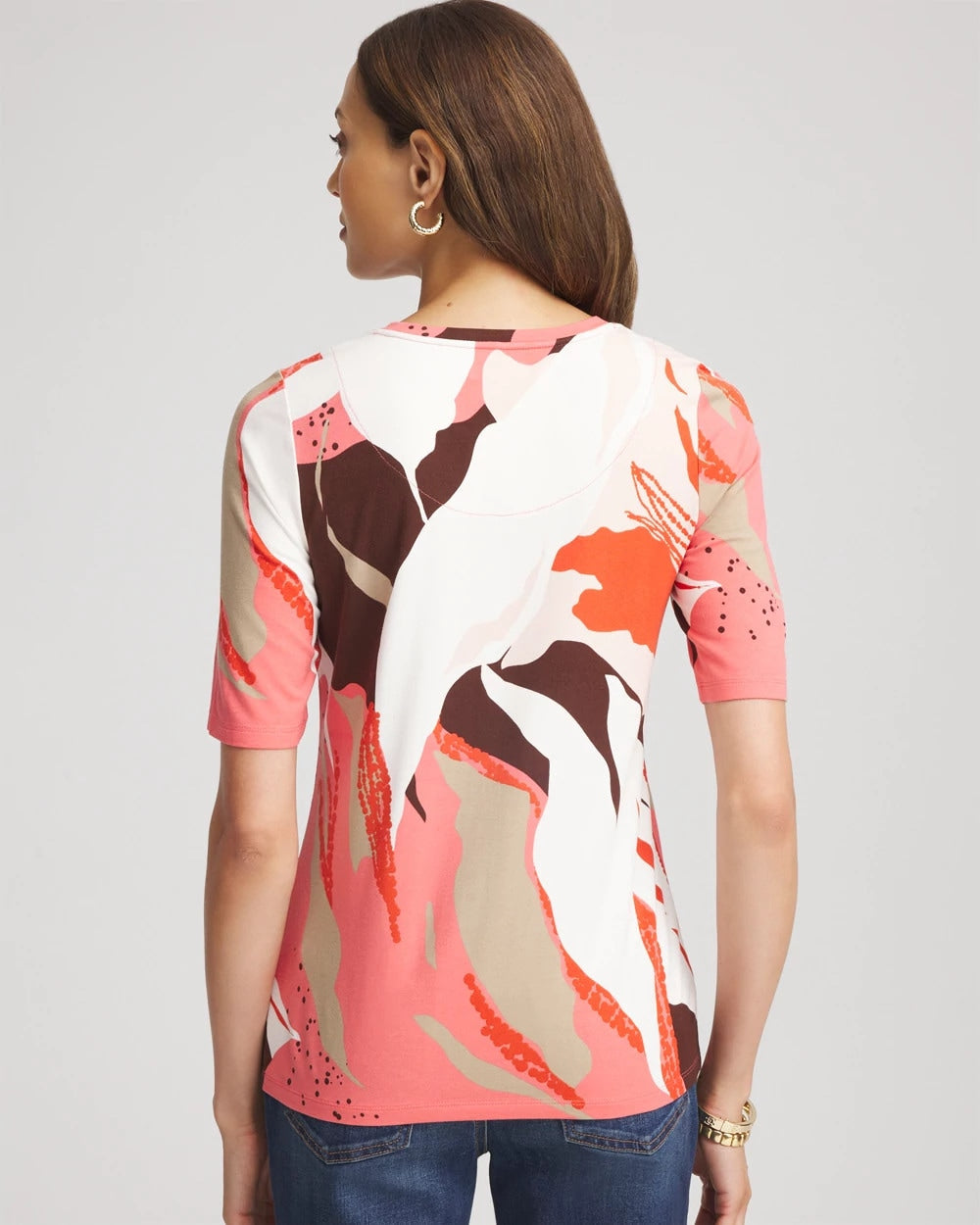 Chico's Touch of Cool™ Elbow-Sleeve Perfect Tee SIESTA ROSE