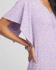 Chico's Touch of Cool™ Handkerchief-Sleeve V-Neck Tee GENTLE LAVENDER