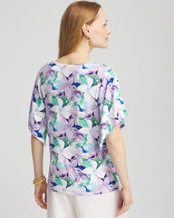 Chico's Touch of Cool™ Lily Handkerchief-Sleeve V-Neck Tee GENTLE LAVENDER
