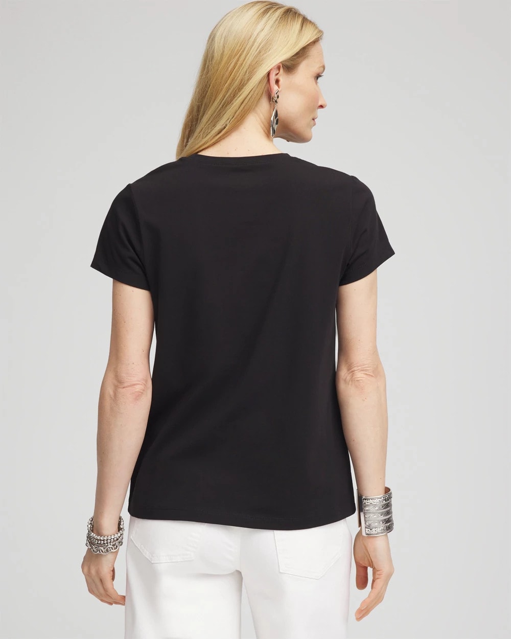 Chico's Perfect Crewneck Tee BLACK