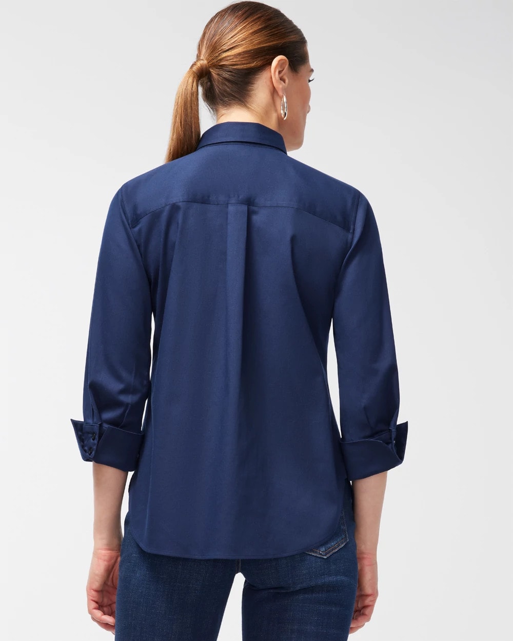 Chico's No Iron™ Stretch Shirt CLASSIC NAVY