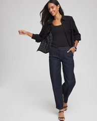 Chico's Heart Eyelet Shirt BLACK