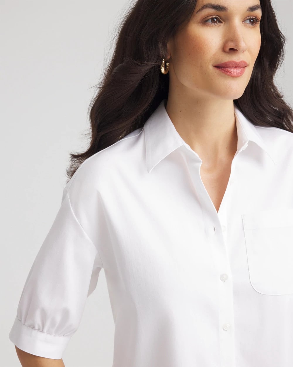 Chico's No Iron™ Short-Sleeved Shirt OPTIC WHITE