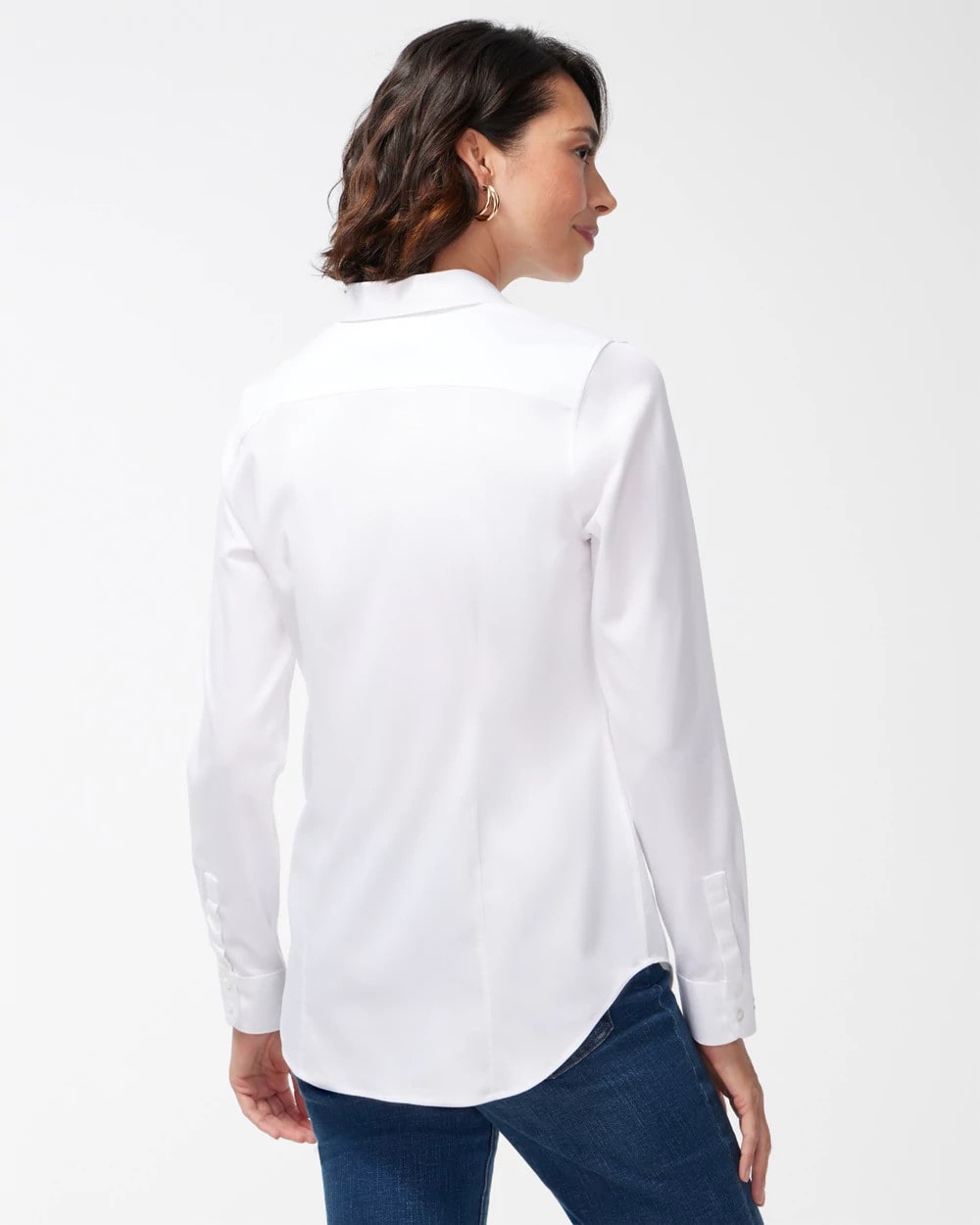 Chico's No Iron™ Fitted Stretch Shirt OPTIC WHITE