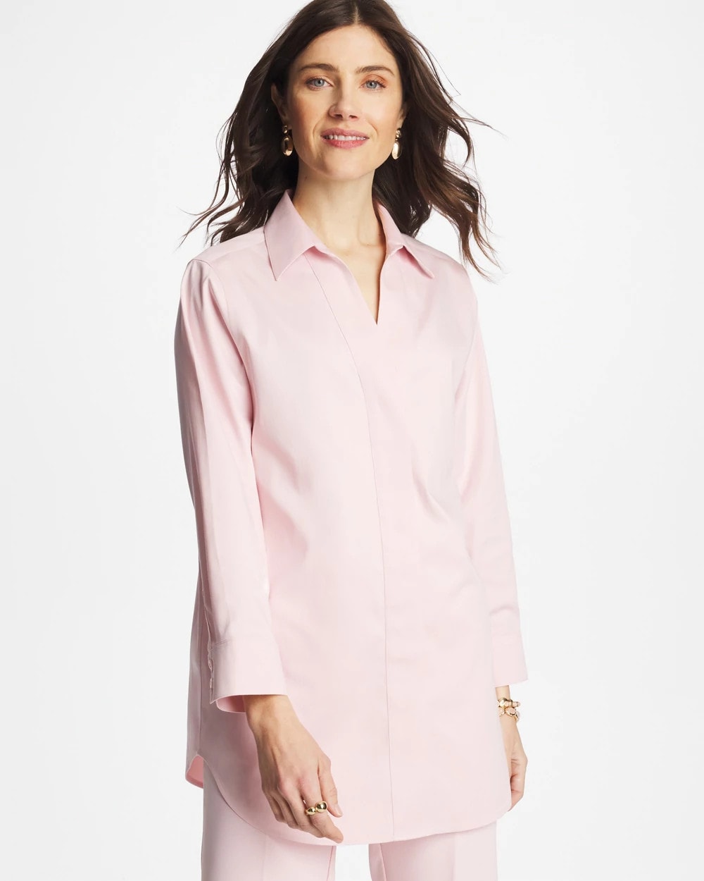 Chico's No Iron™ Stretch Splitneck Tunic SWEET BLOSSOM