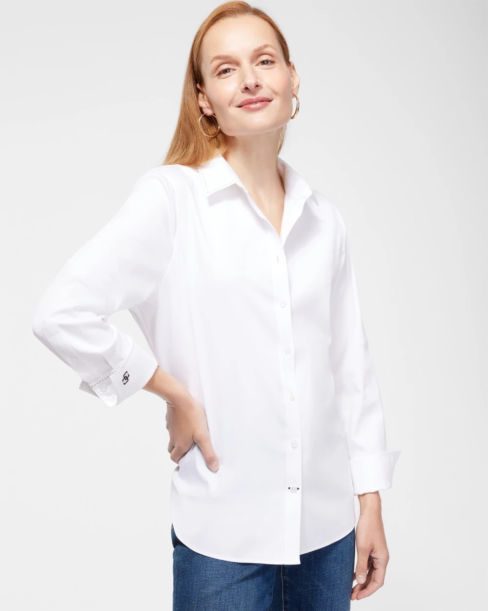 Chico's No-Iron™ Stretch Shirt OPTIC WHITE