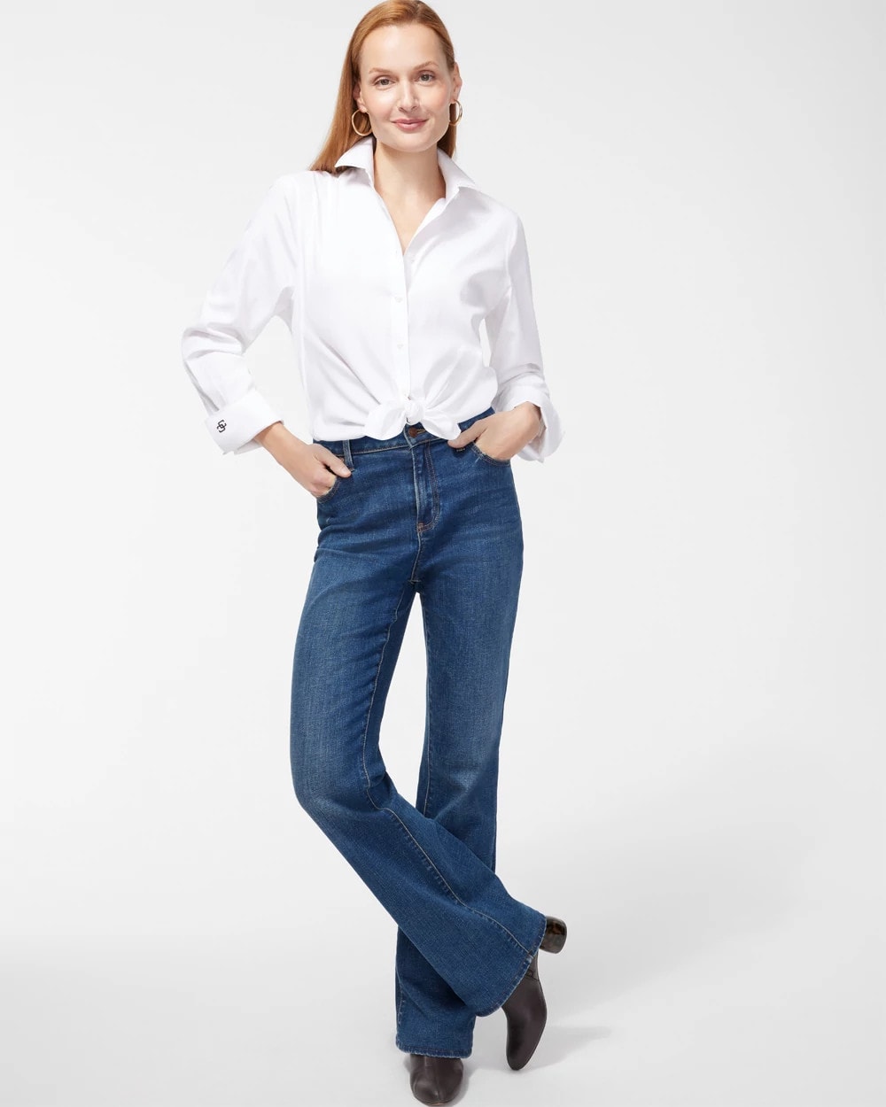 Chico's No-Iron™ Stretch Shirt OPTIC WHITE